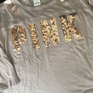 Pink bling tee